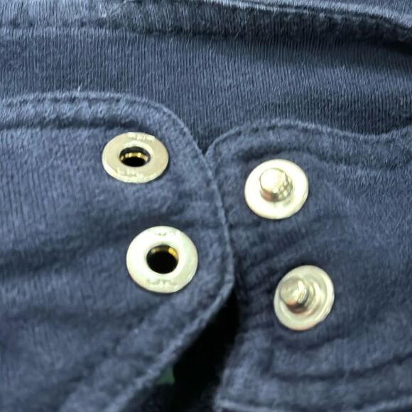 LRL Jeans Co Jacket Womens Blue Full Zip Snaps Pockets Preppy Casual Mandarin S - Picture 7 of 12